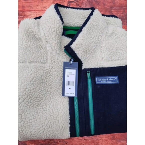 Vineyard Vines  Sherpa Supershep Vest Stone Vest Jacket Mens Size XL NWT - Picture 5 of 5